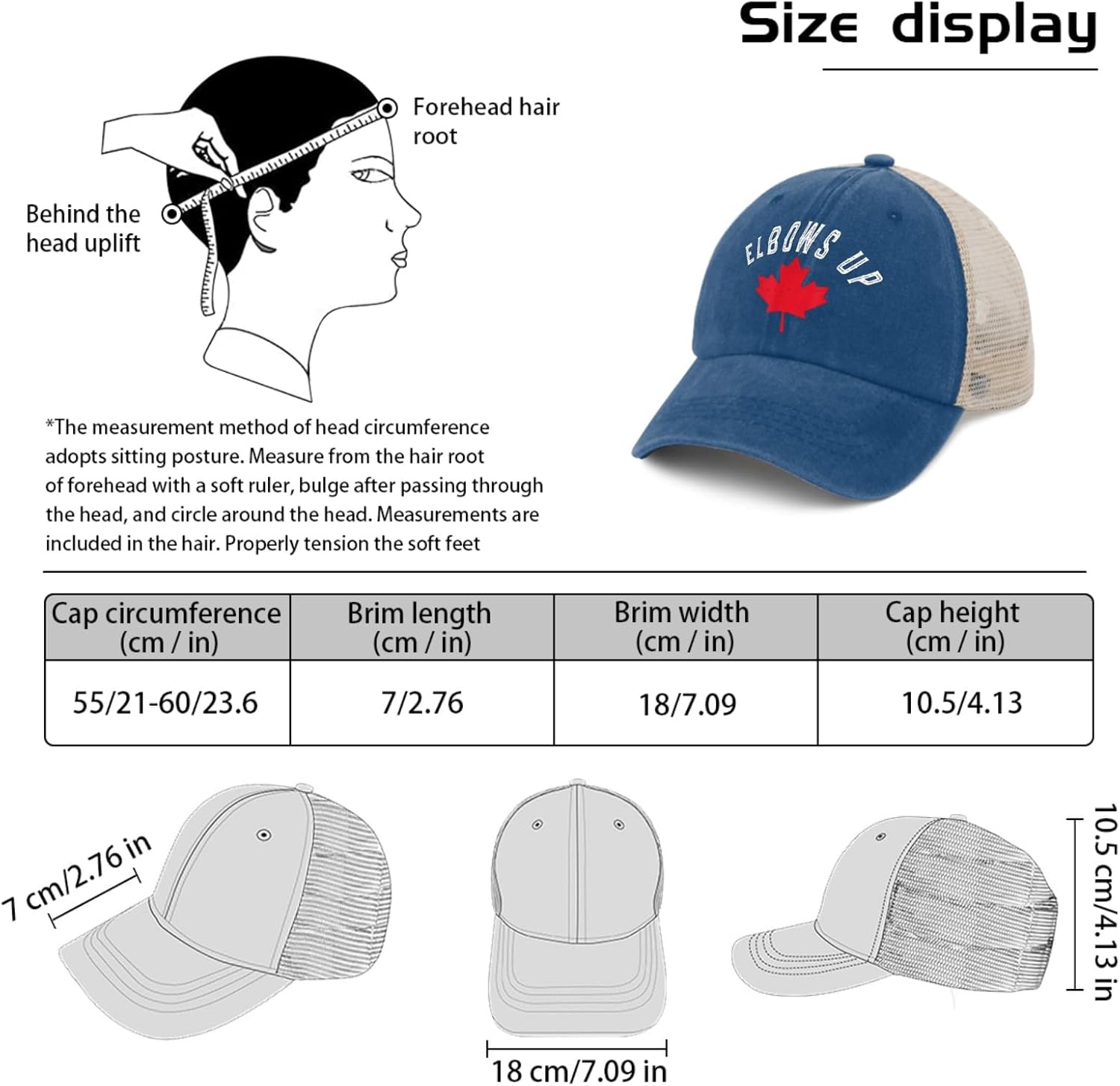 Elbows Up Canada - Hilarious Womens Hat