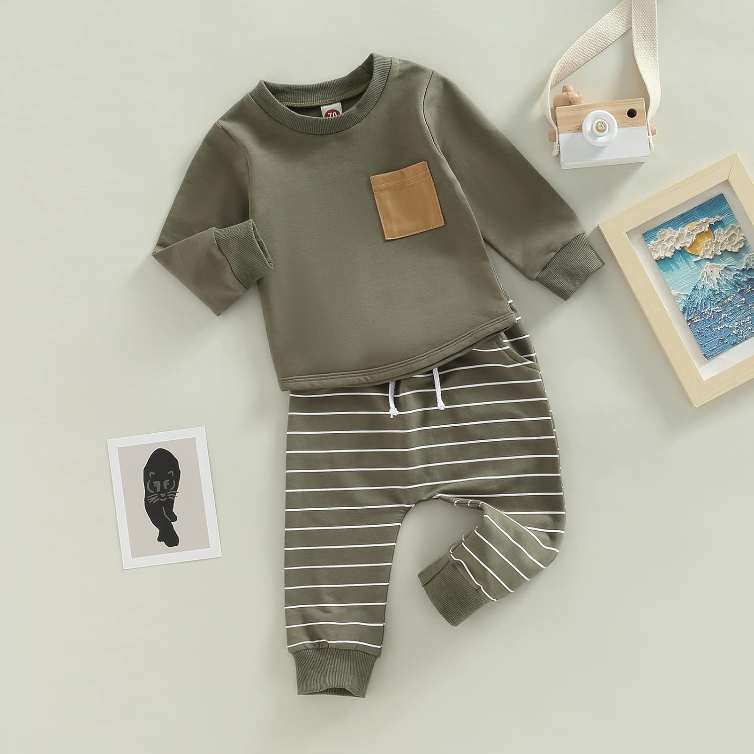 Newborn Baby Boy Two-Piece Winter Outfit for Fall Winter