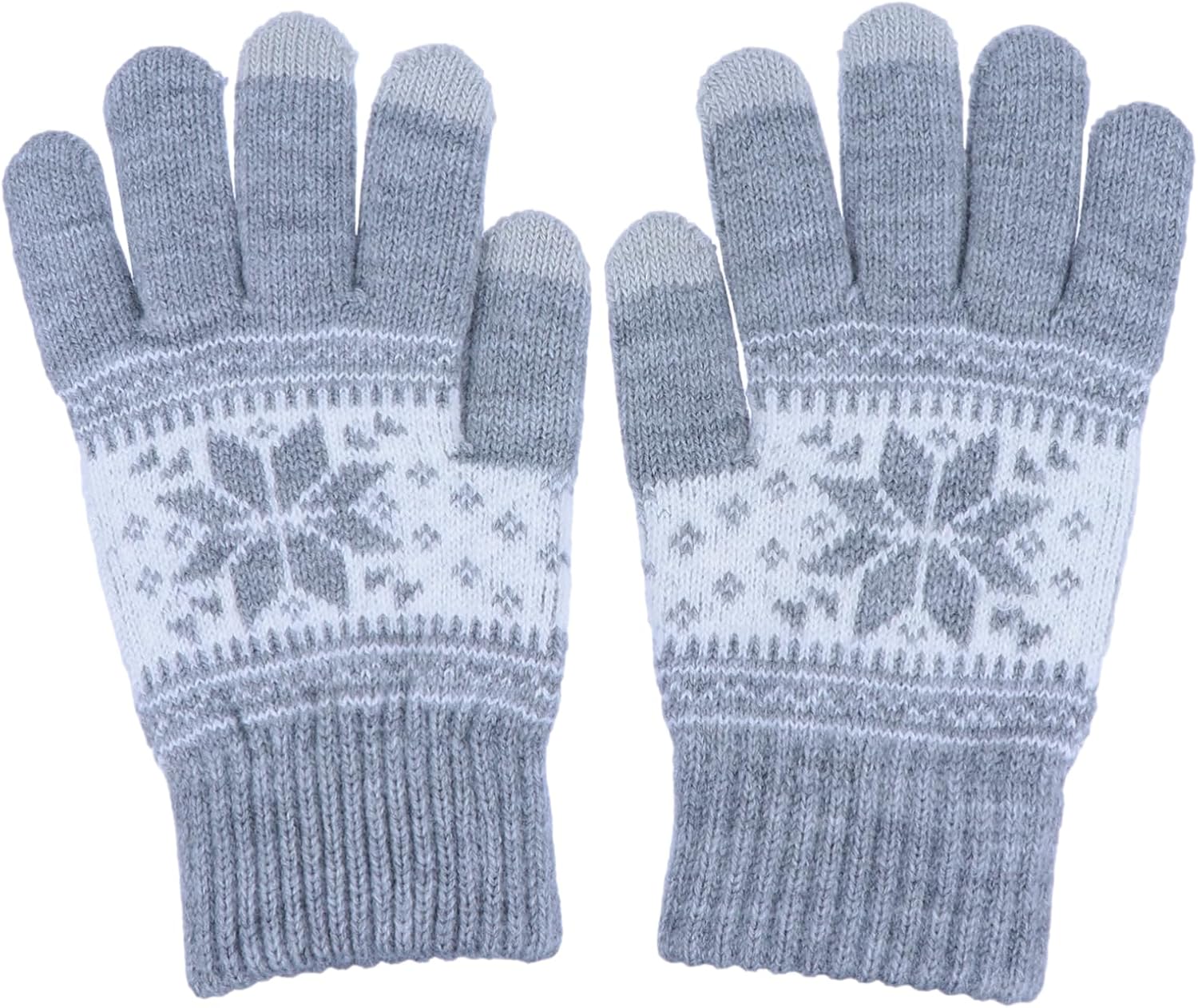 BESTYASH Warm Winter Snowflake Touch Screen Gloves