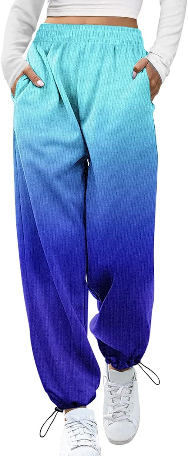 sdbrld Grey Baggy High Waisted Sweatpant for Women