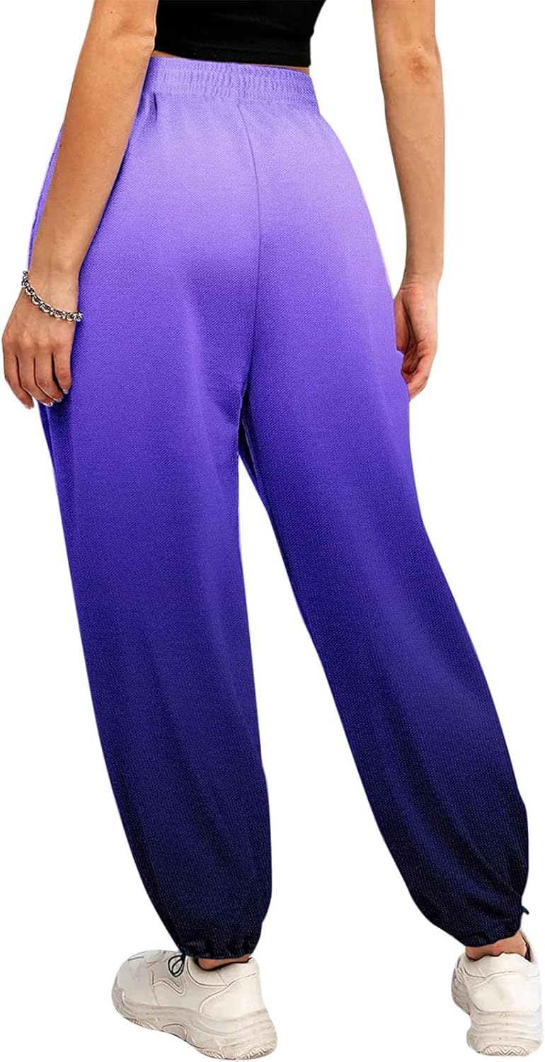 High Waist Womens Cotton Joggers with Pockets