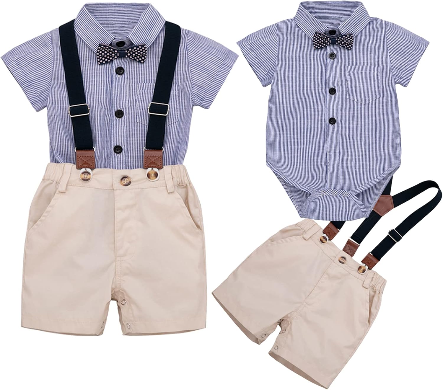 SOONHUA Baby Boys Gentleman Outfits Set - Comfortable Daily Wear