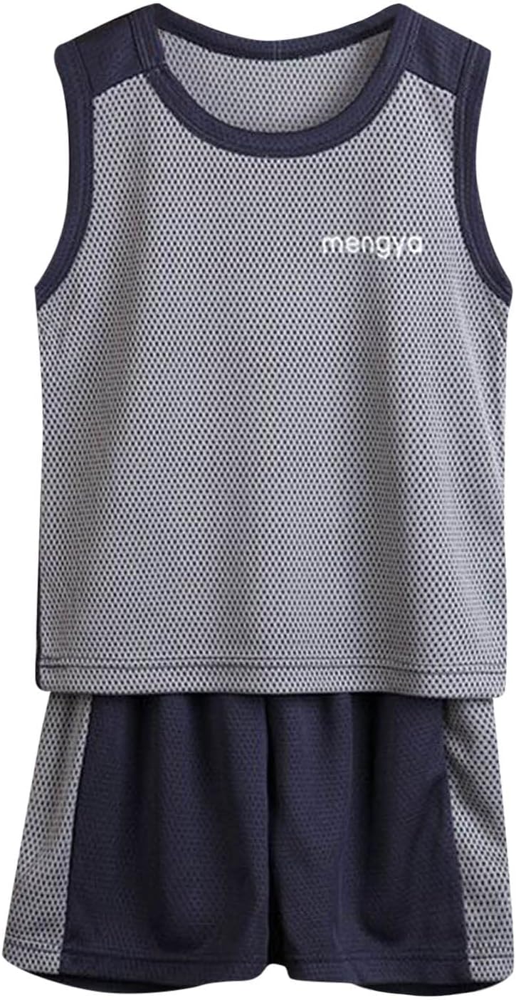 Zhb Summer Comfort Set for Toddlers - Tank Tops Solid Shorts