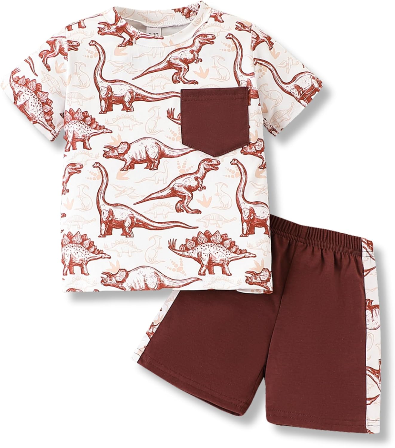 2-7T Toddler Boys Shorts Shirts Set for Summer