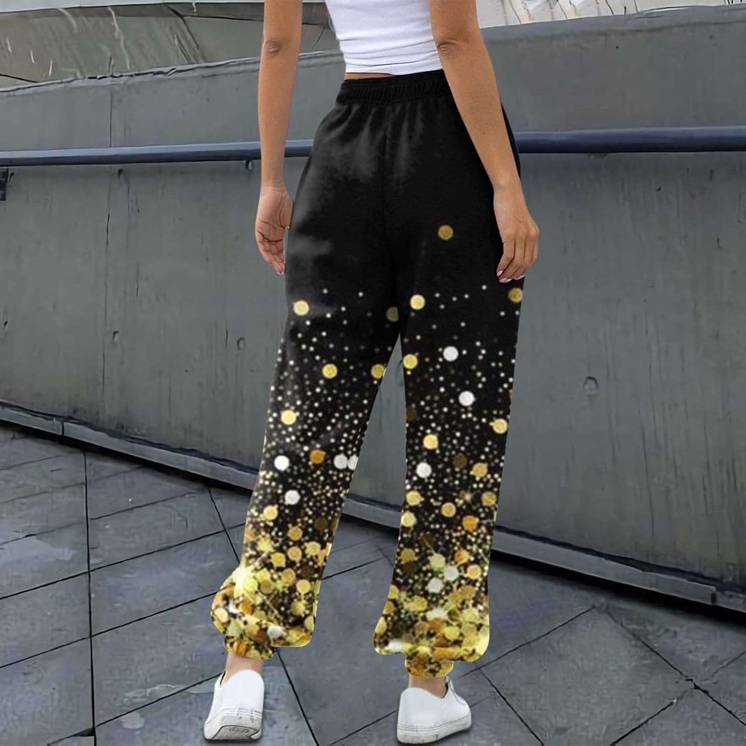 Cute Plus Size Wide Leg Sweatpants with Pockets