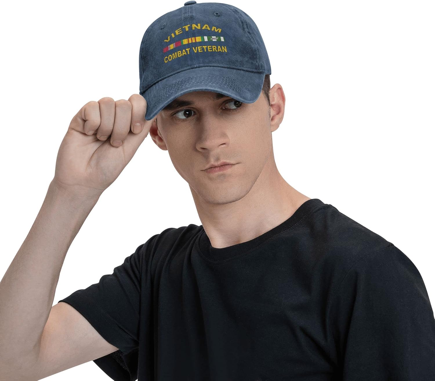 Navy Blue Adjustable Baseball Cap for Veterans Accessories