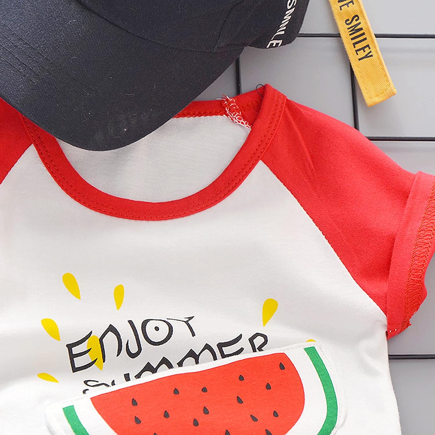 Watermelon Print Toddler Boy Outfit - 2-Piece Set for Summer
