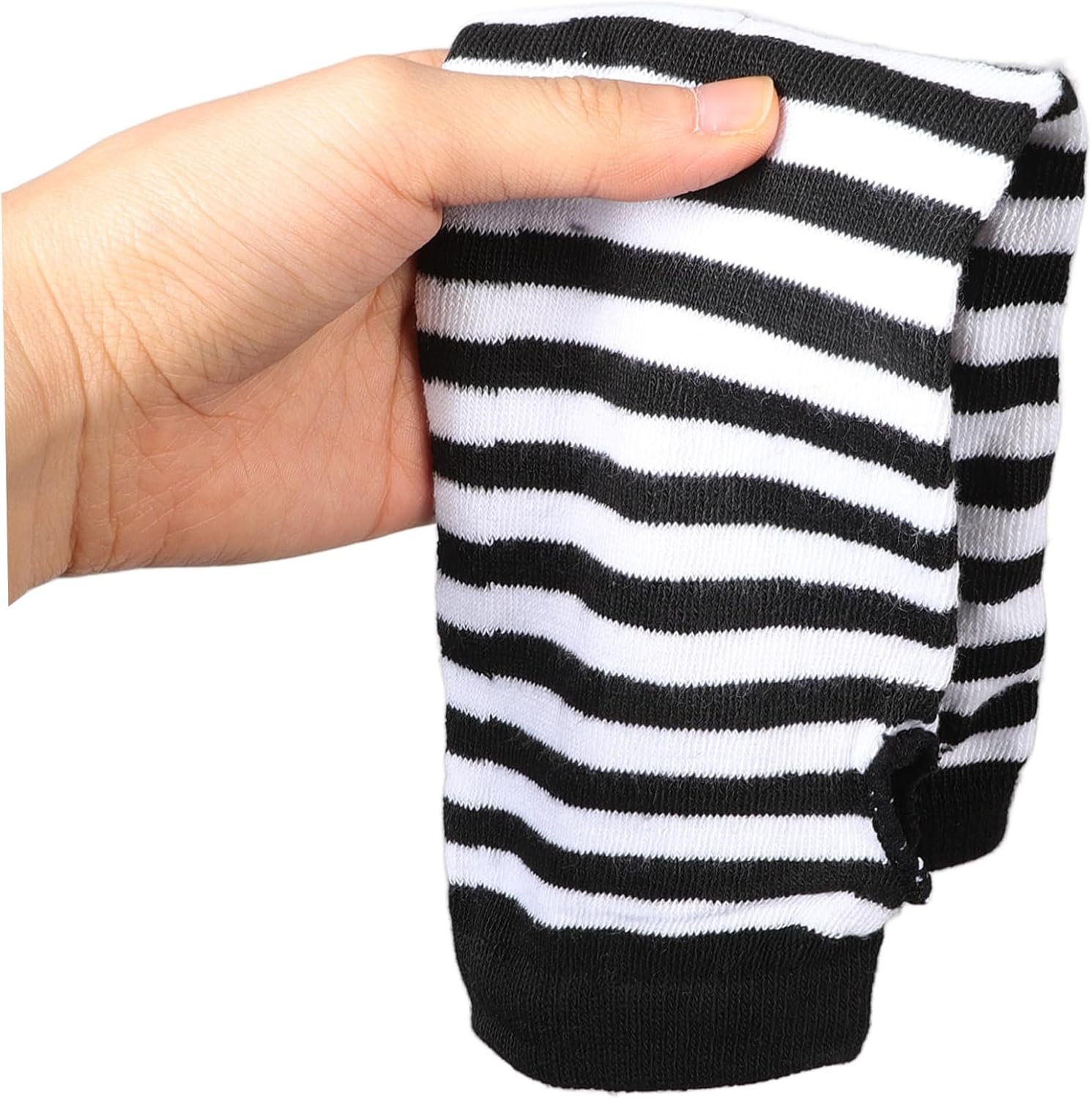 Striped Fingerless Gloves for Women