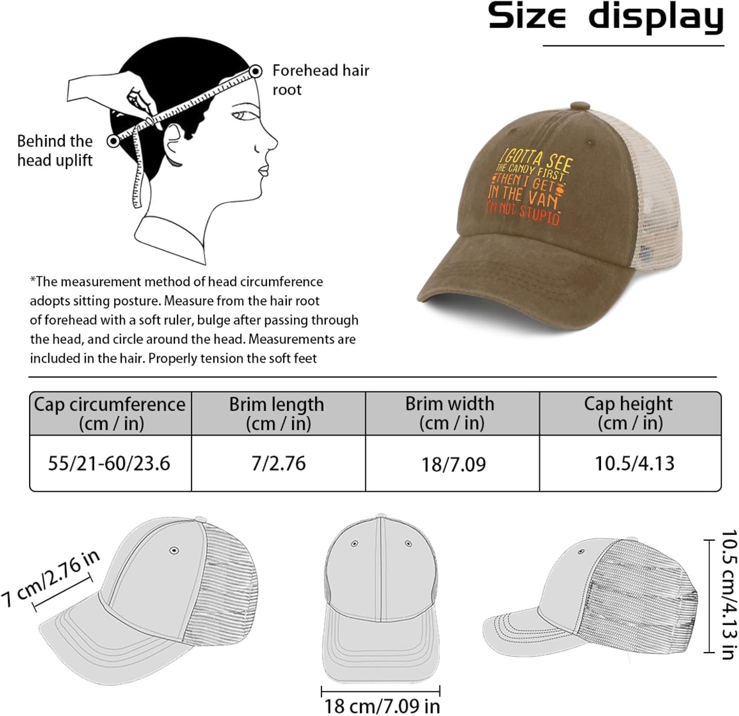 Funny Trucker Hat for Adults