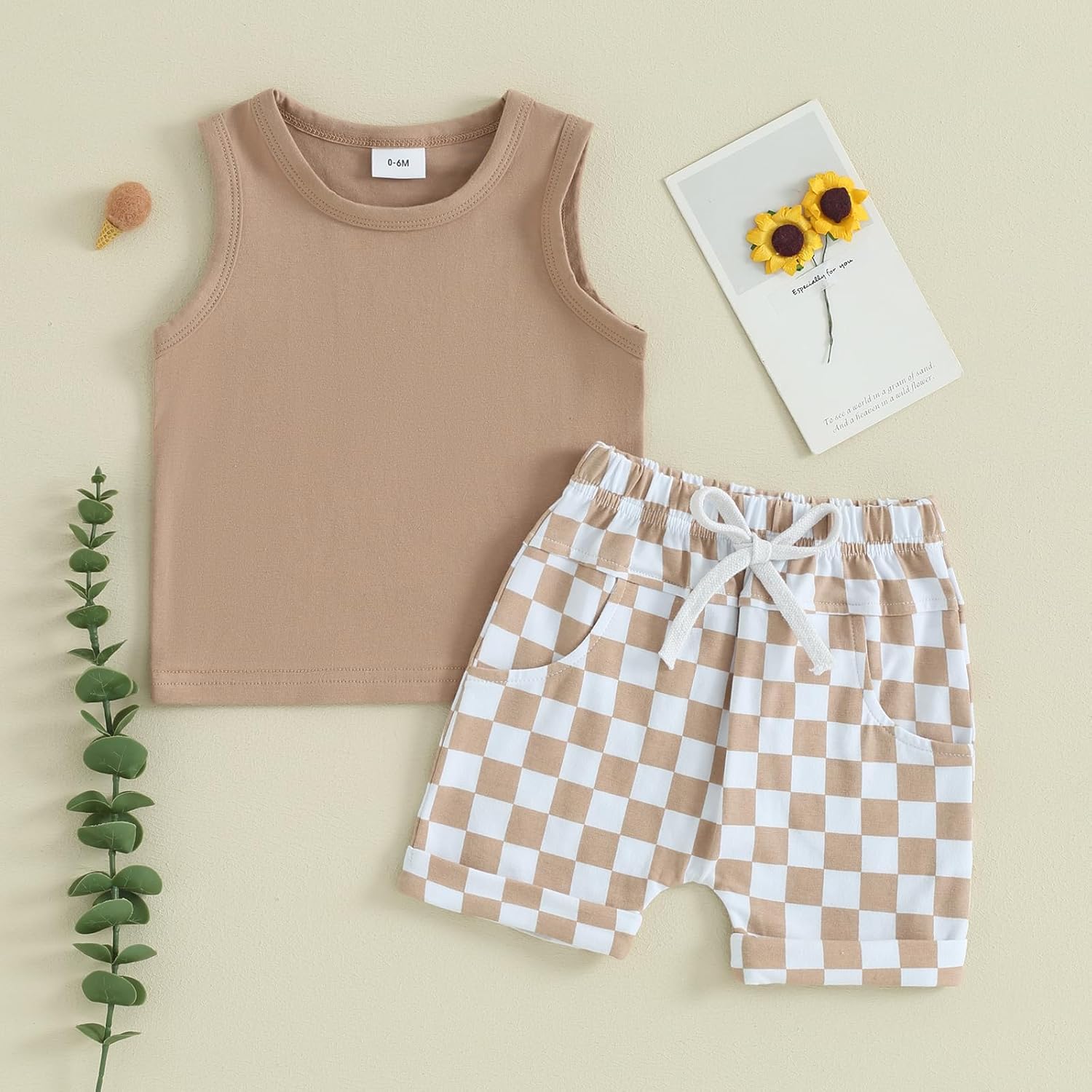 Summer Tank Shorts Set for Toddler Boys
