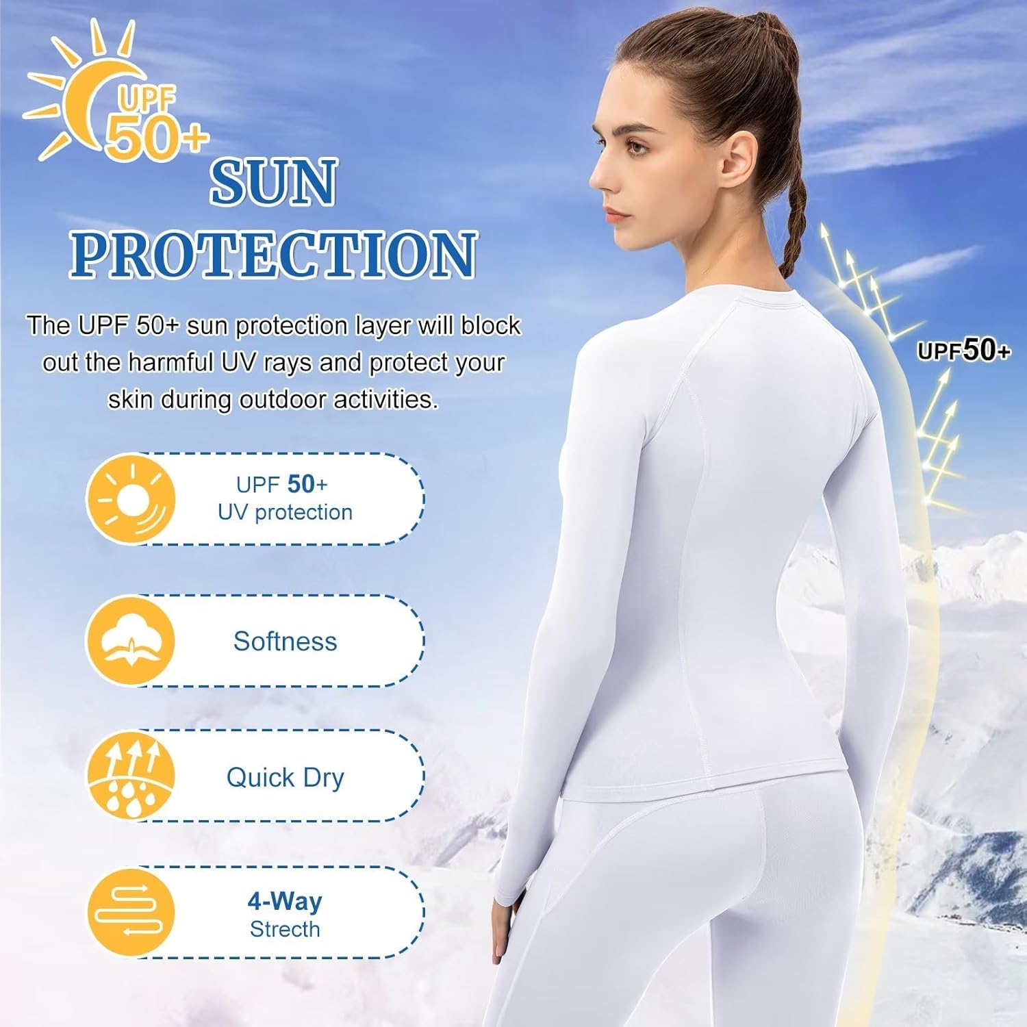 Tesuwel Women Thermal Underwear Set Cold Weather Fleece