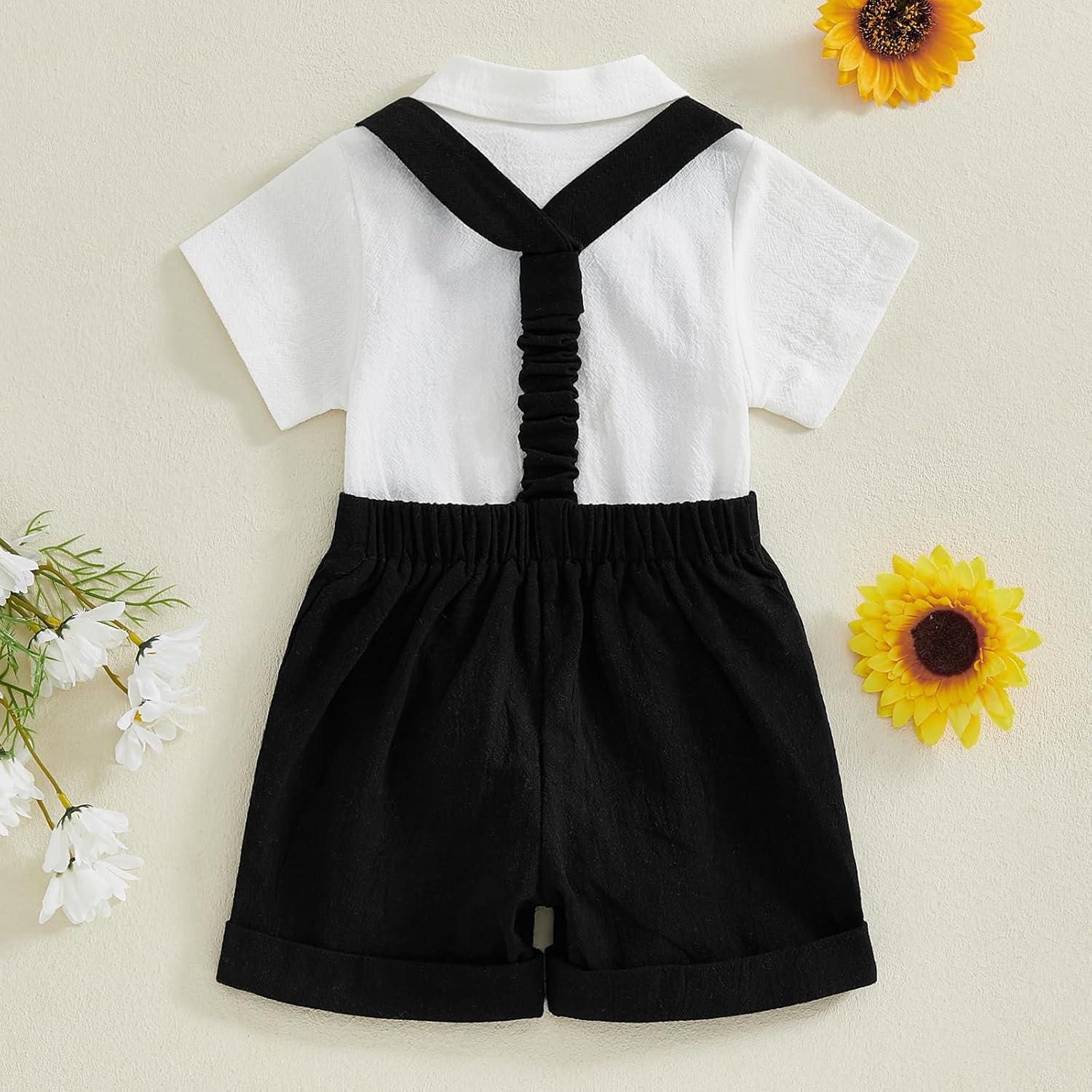French Broadcloth Romper Jumpsuit for Boys