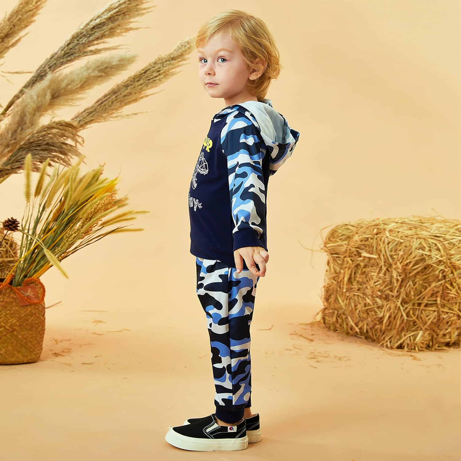 HINTINA Dinosaur Themed Baby Boys Clothing Set for Winter Spring