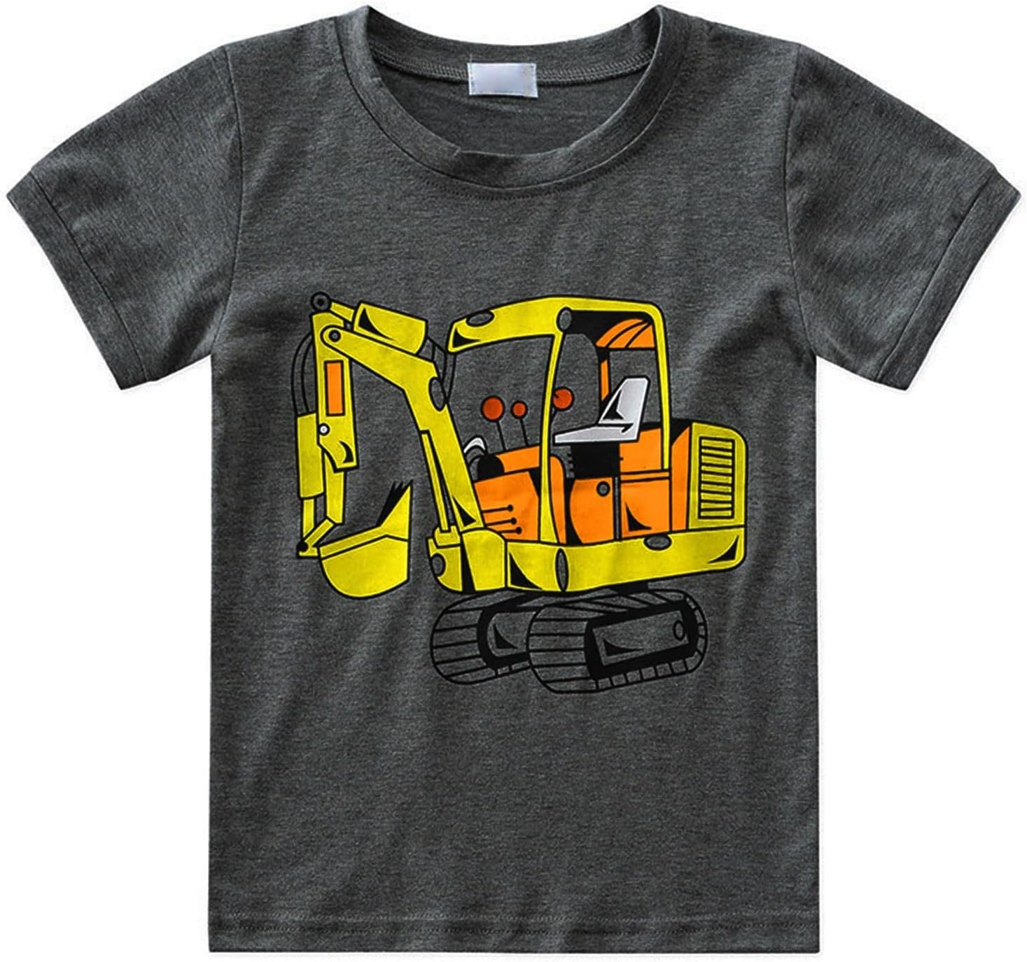 AMIMOJY Excavator-Theme Baby Boys Short Sets