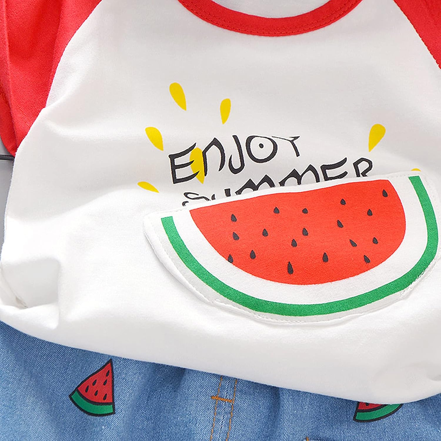 Watermelon Print Toddler Boy Outfit - 2-Piece Set for Summer