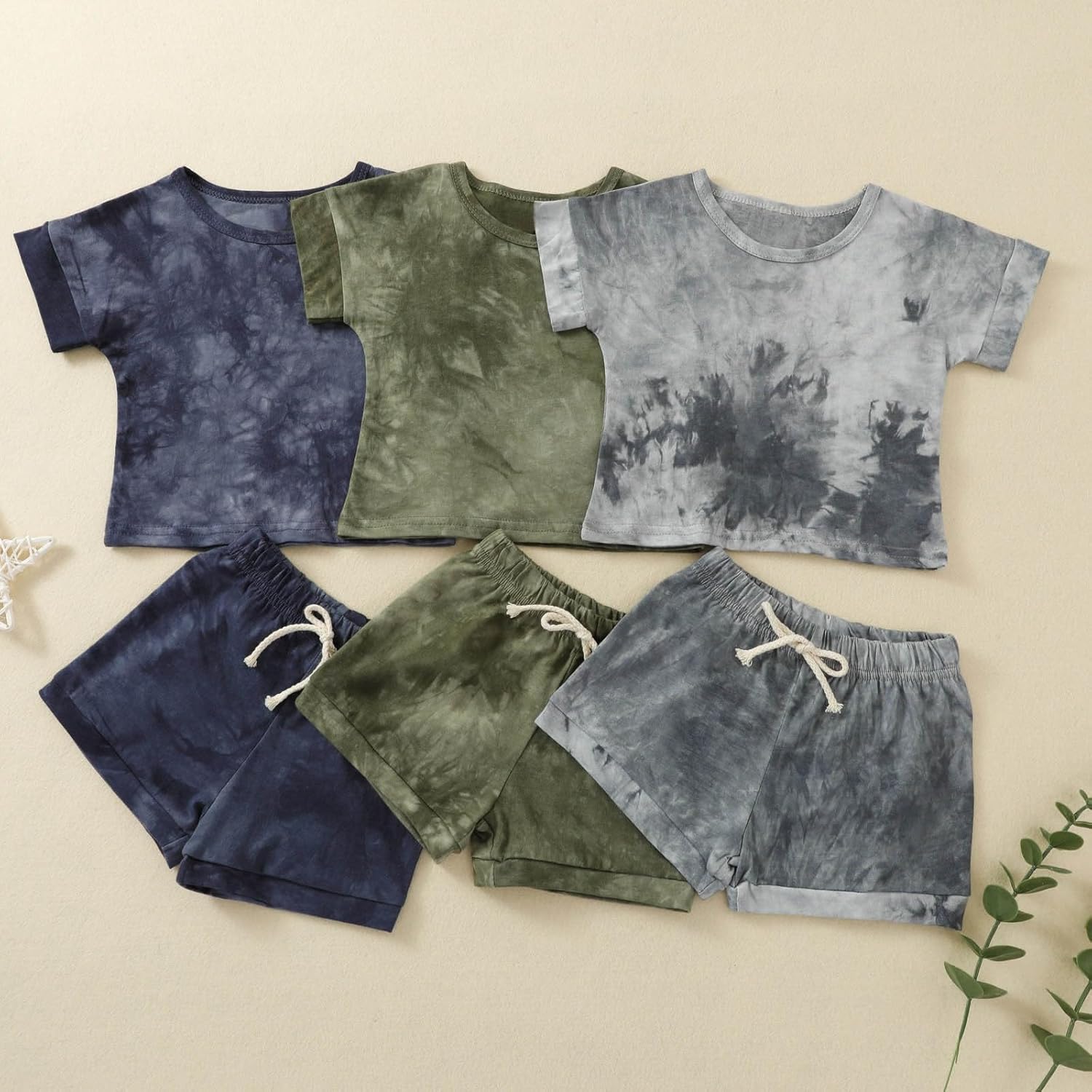 Cool Tie-Dye Summer Set for Baby Boys