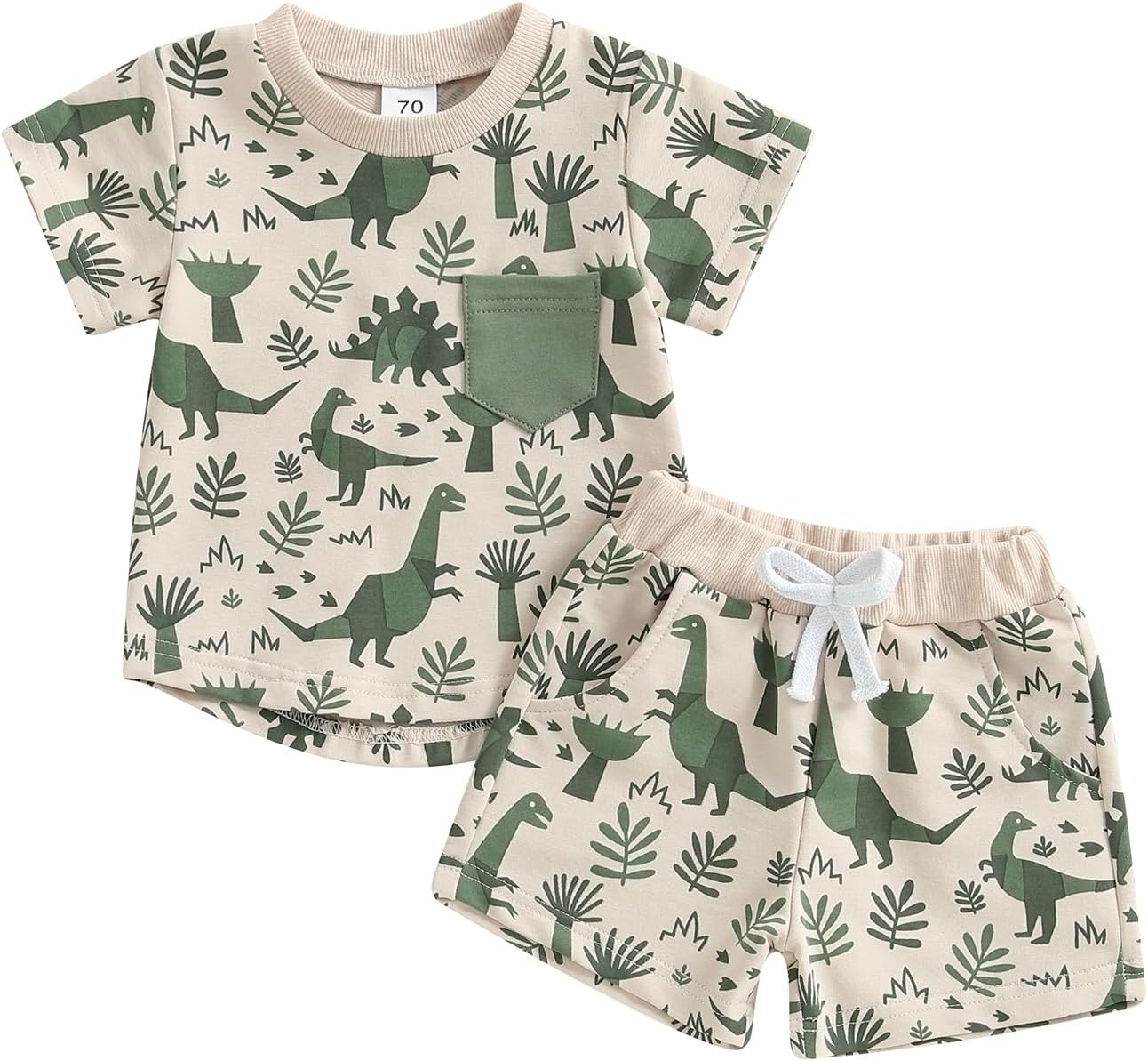 Dinosaur Child Toddler Boys Summer Clothes Set