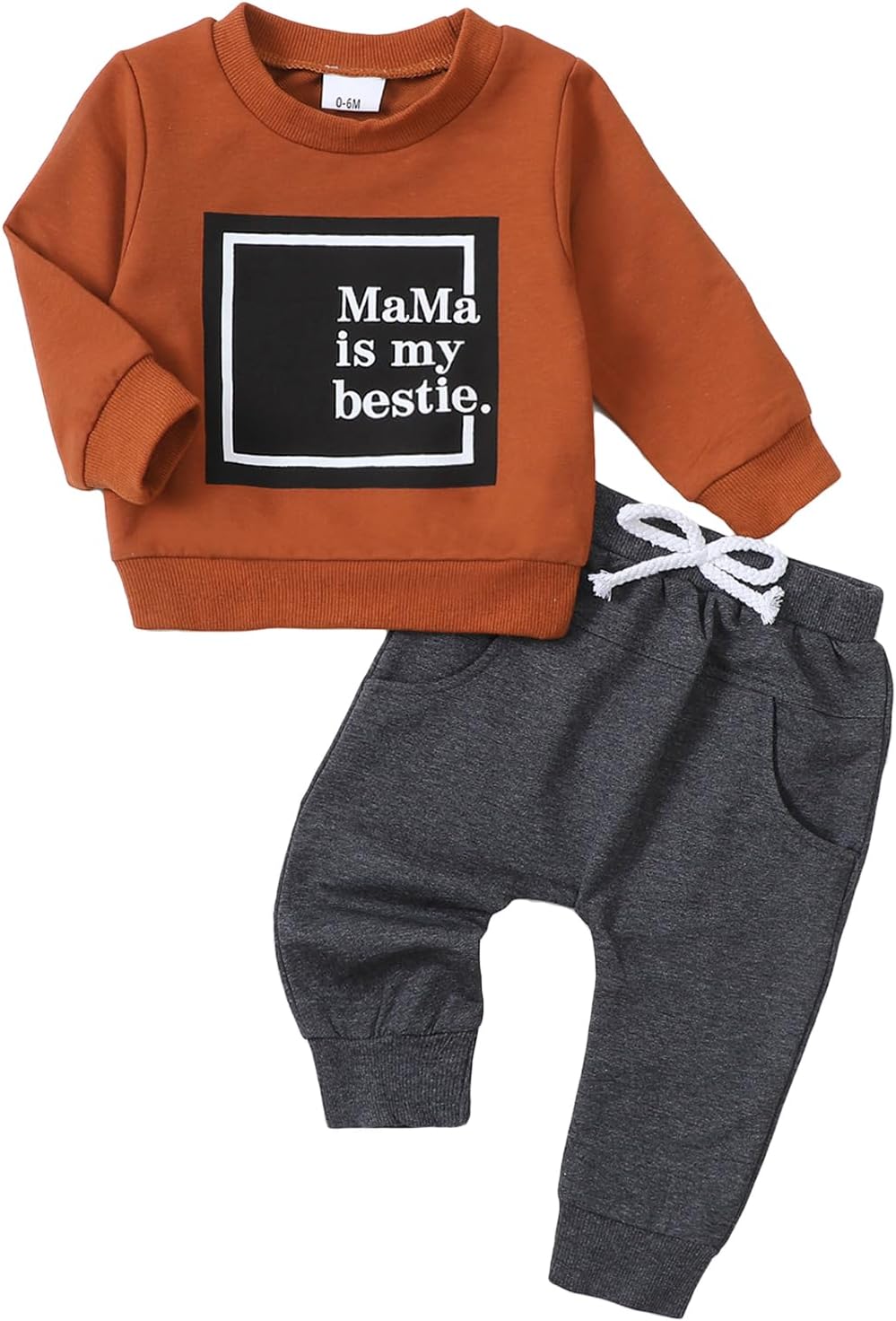 Yvowming Tractor Print Fall Set for Baby Boys