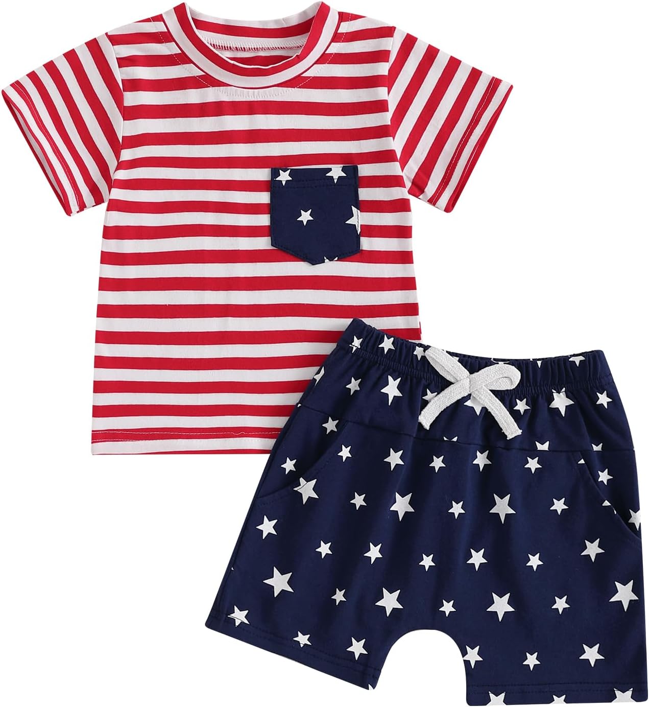 4th of July Toddler Boy Outfit Set Perfect Milestone Gift
