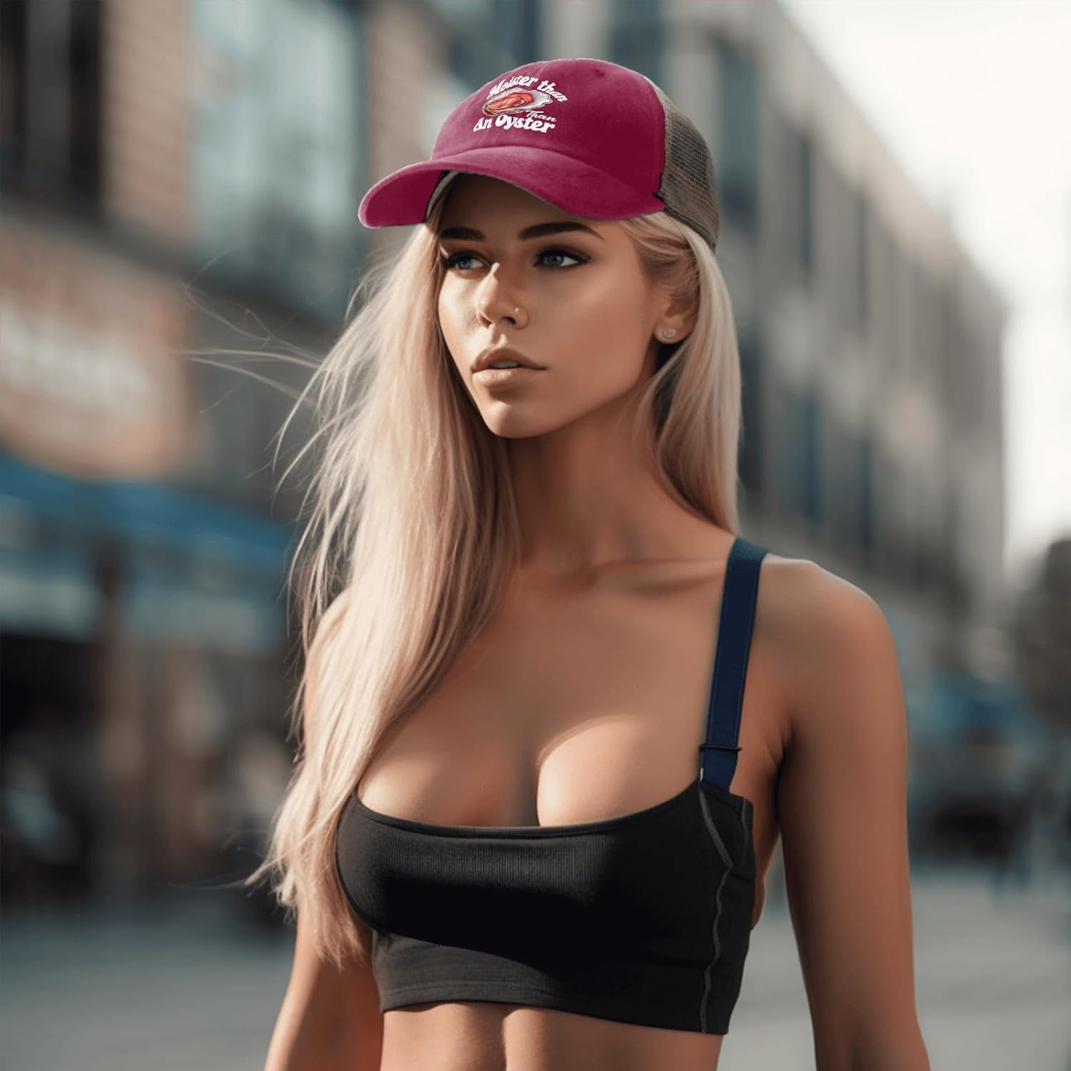 Moister Than an Oyster - Funny Inappropriate Hat for Women