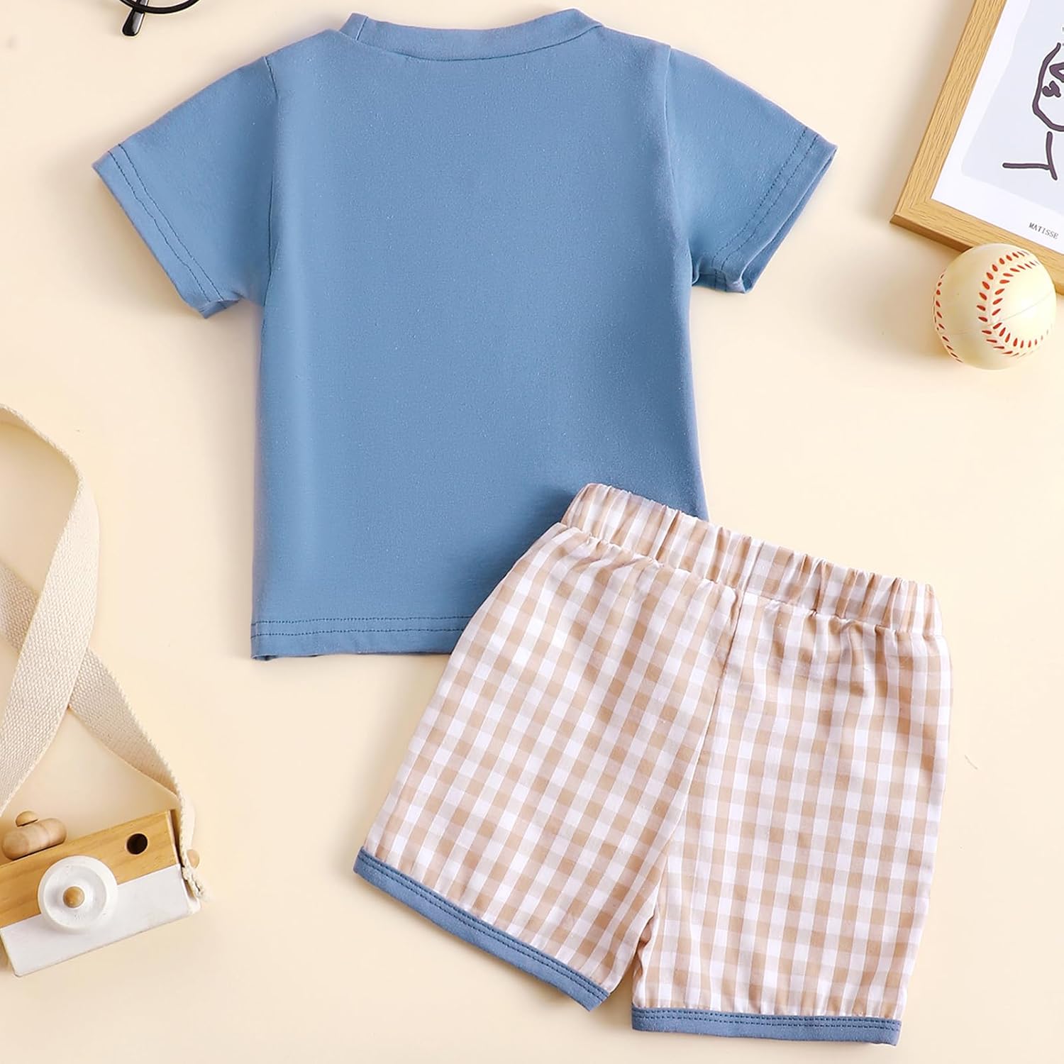 Baseball Set for Toddler Boys 2-Piece Summer Outfit