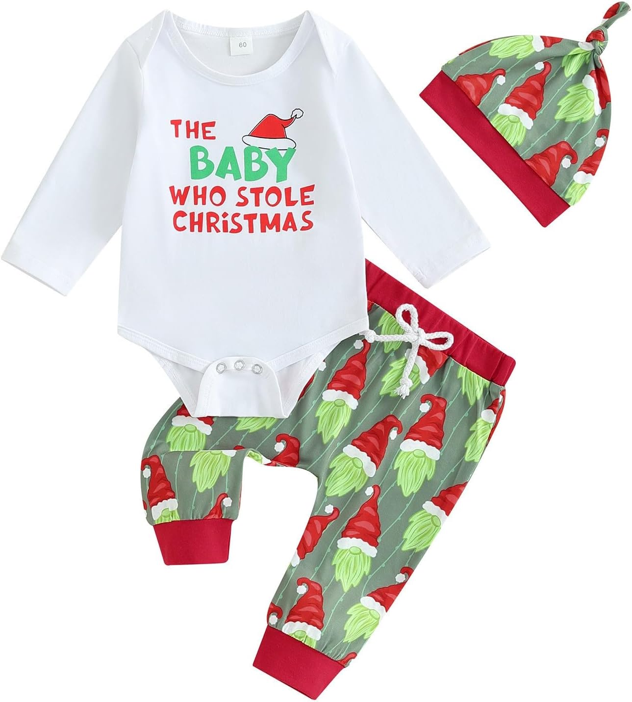 Baby Toddler Christmas Outfit Set Ruffle Top Flare Pants for Boys Girls