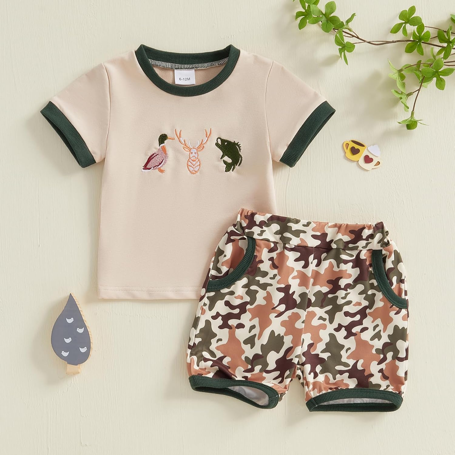 Ledy Champswiin Baby Boy Summer Clothes Set