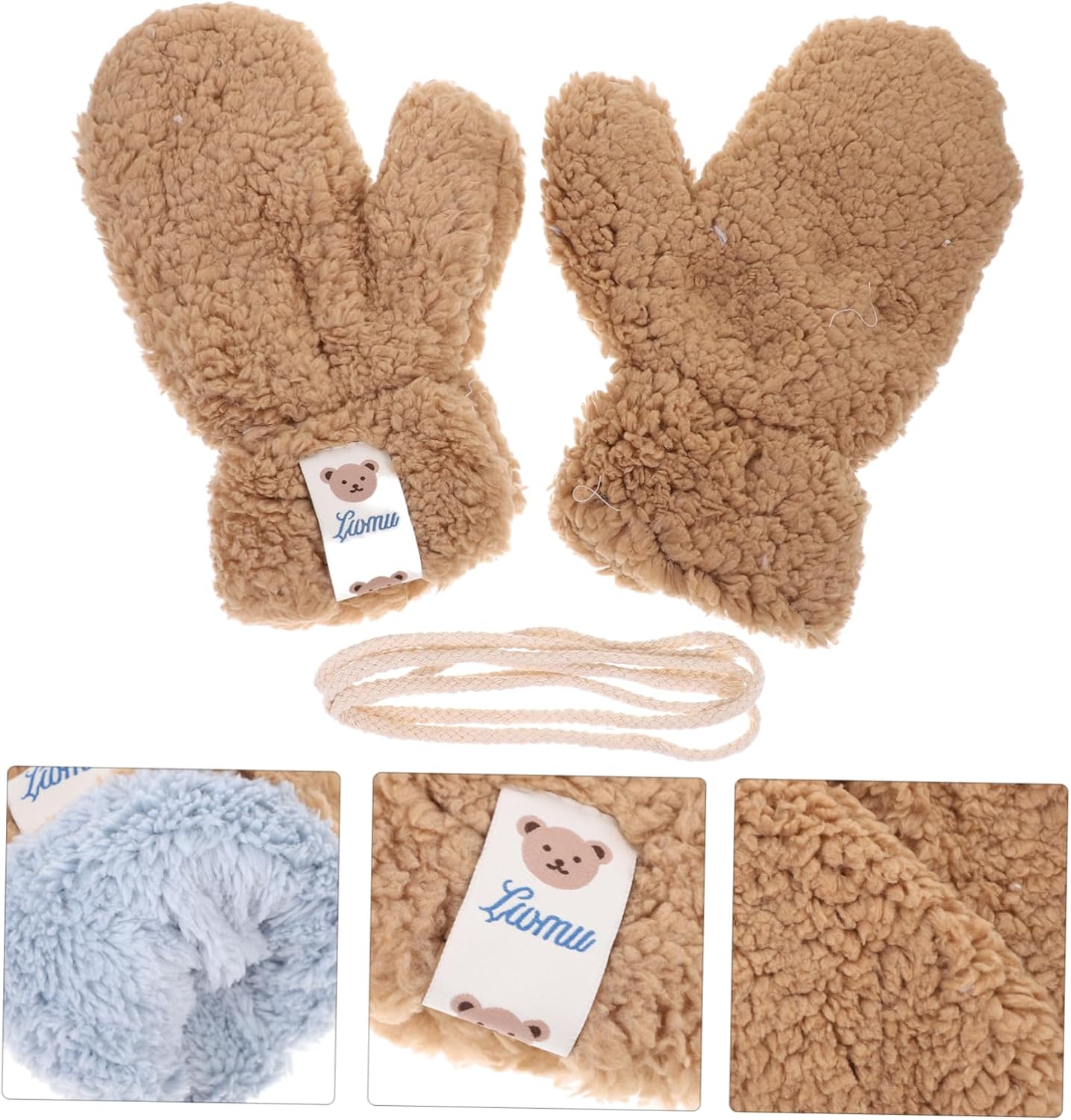 Knitted Cartoon Furry LongWinter Gloves