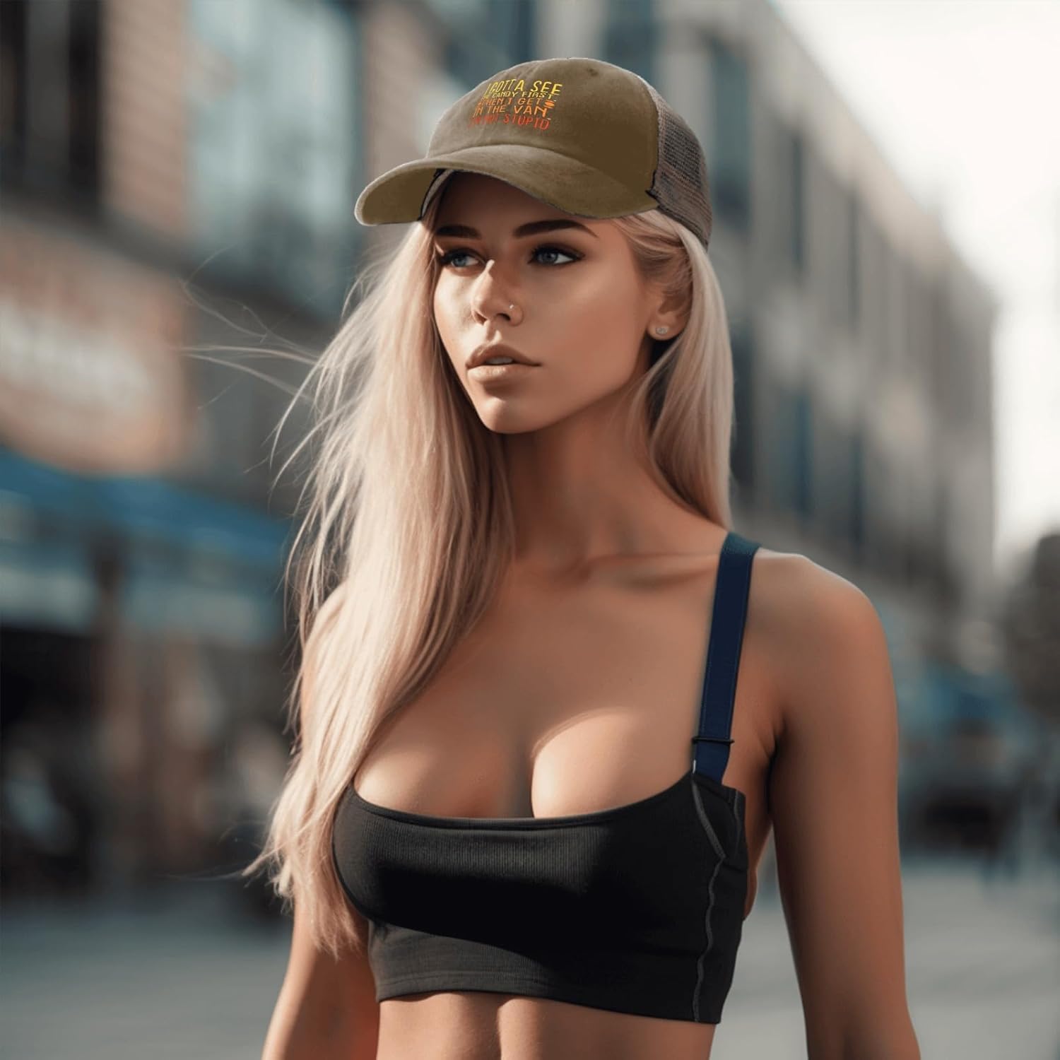 Funny Trucker Hat for Adults