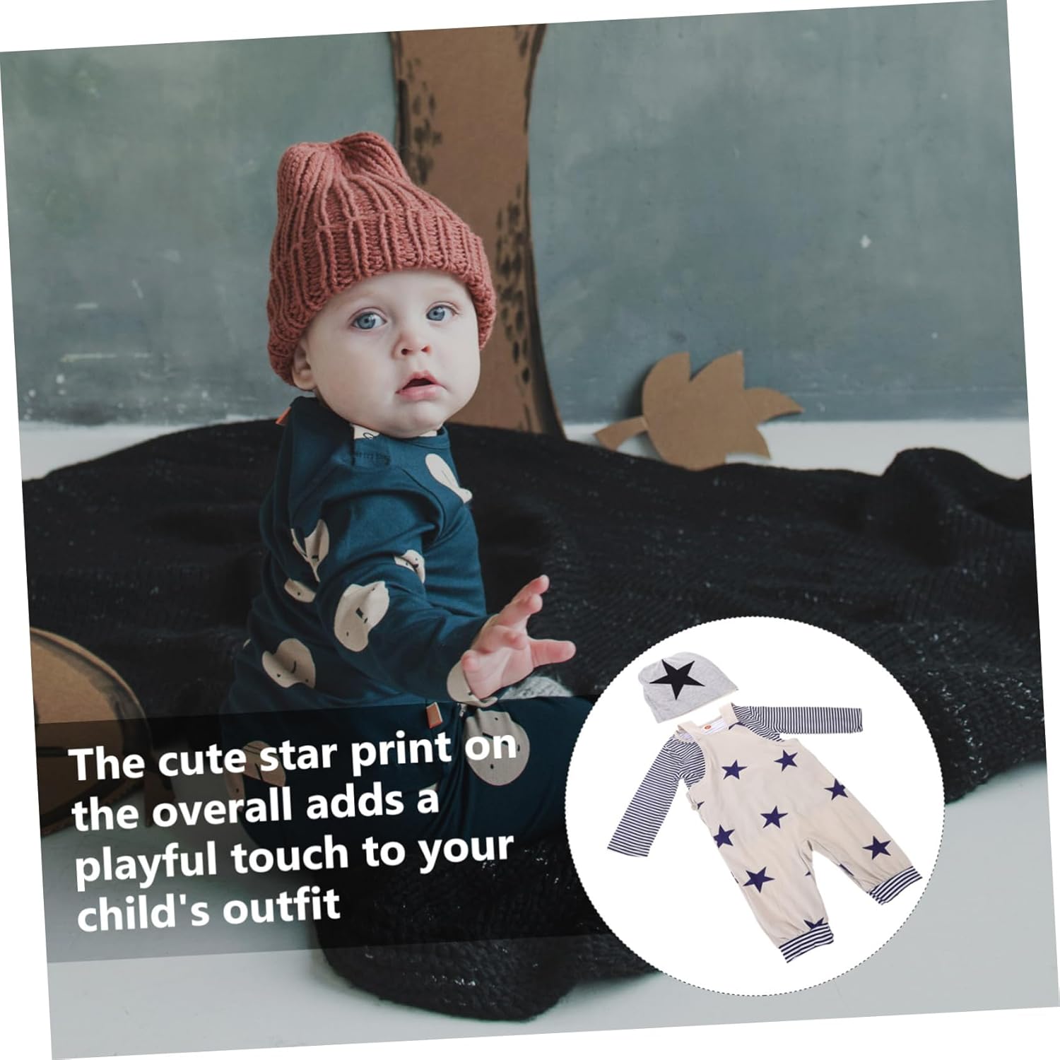 Spring Printed suspenders Set for Newborn Boys