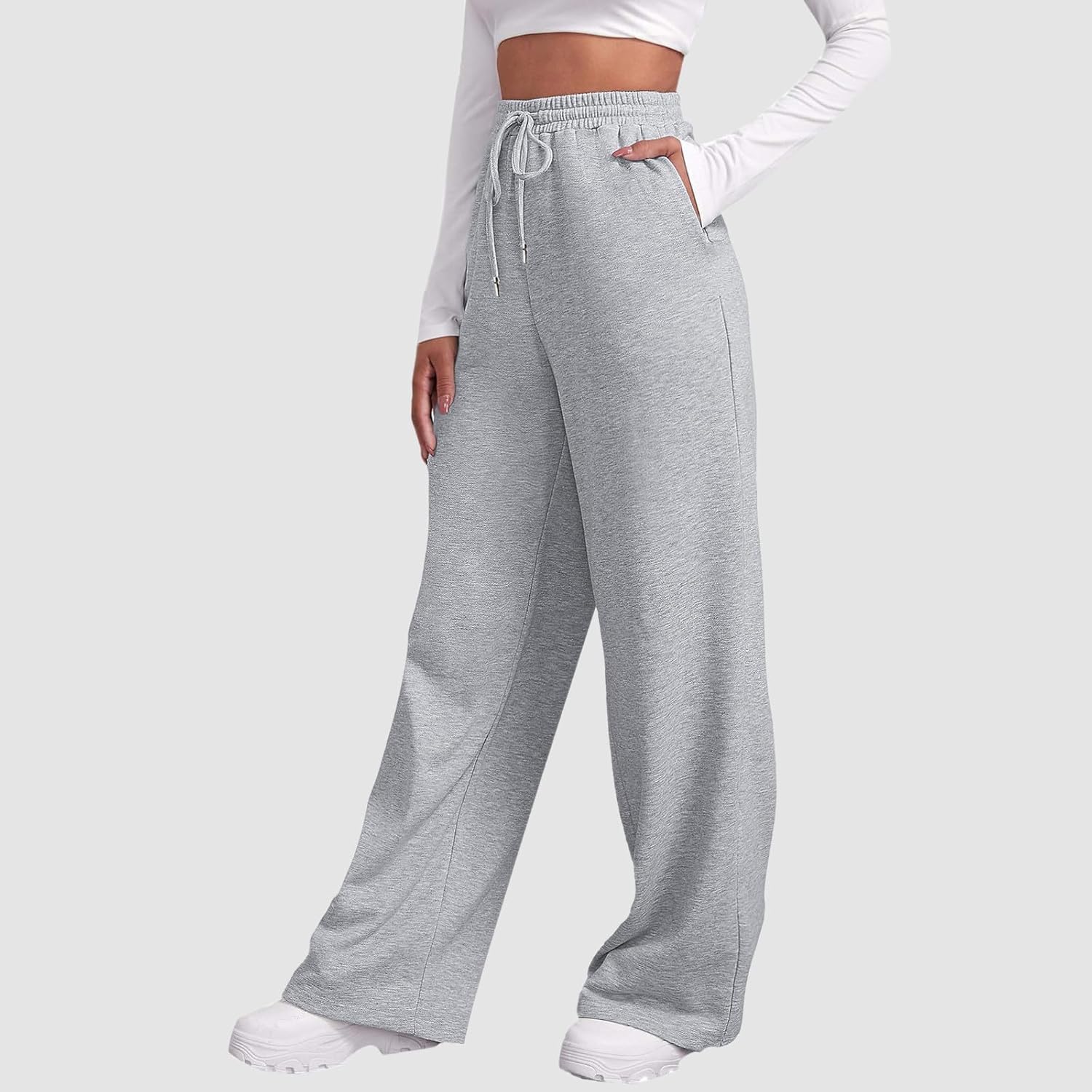 Stylish Wide-Leg Fleece-Lined Joggers for Women