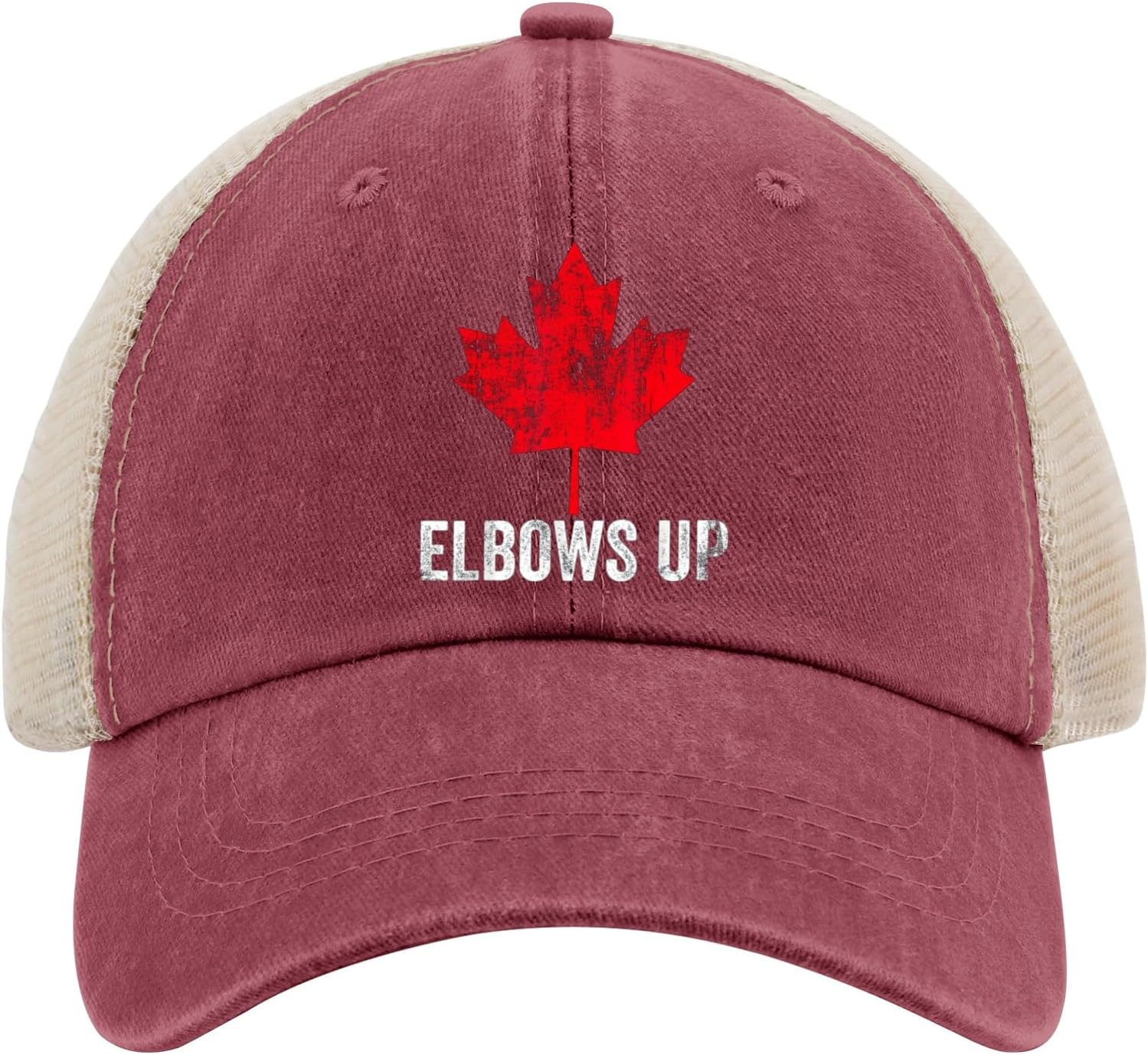 Elbows Up Canada Womens Funny Trucker Hat