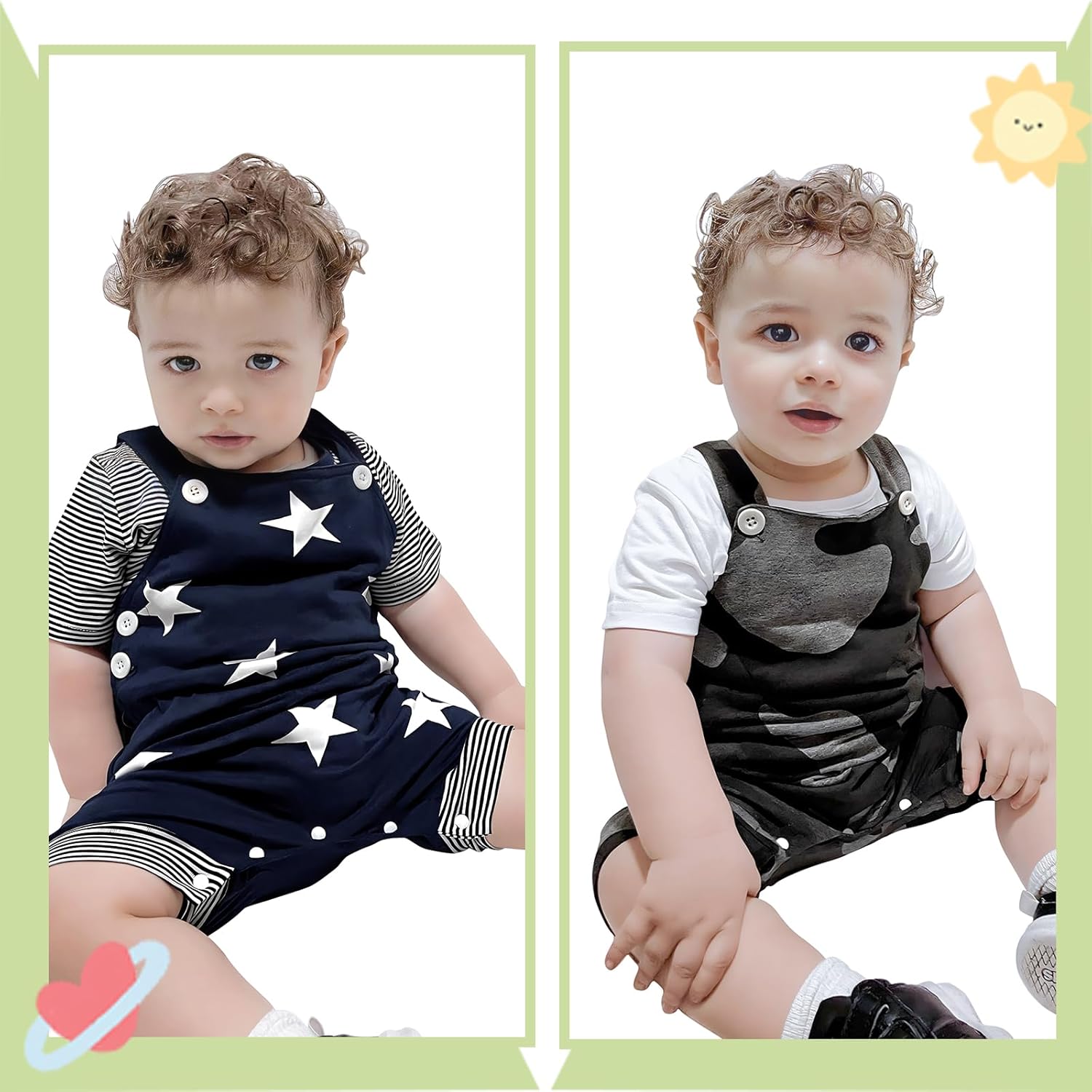Kimoda Baby Boys Clothes Set Summer Newborn Shorts Outfits 2pcs Perfect