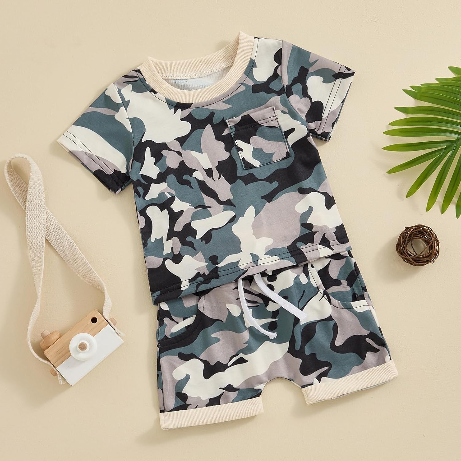 Ledy Champswiin Baby Boy Camouflage Outfit - Lightweight Stretchy