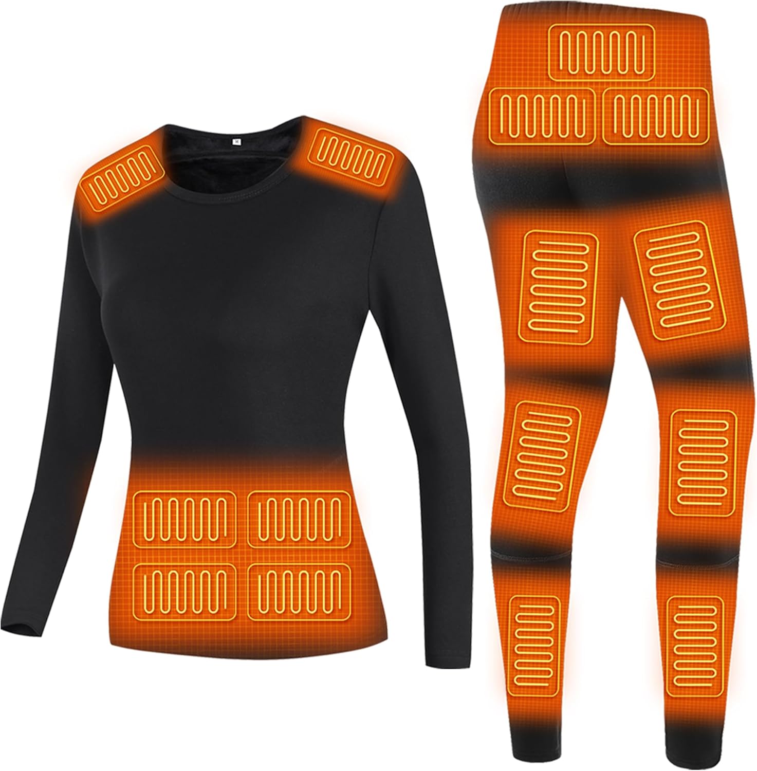 Stay Warm in Fashion 32 Heating Zones Electric Thermal Underwear for Women