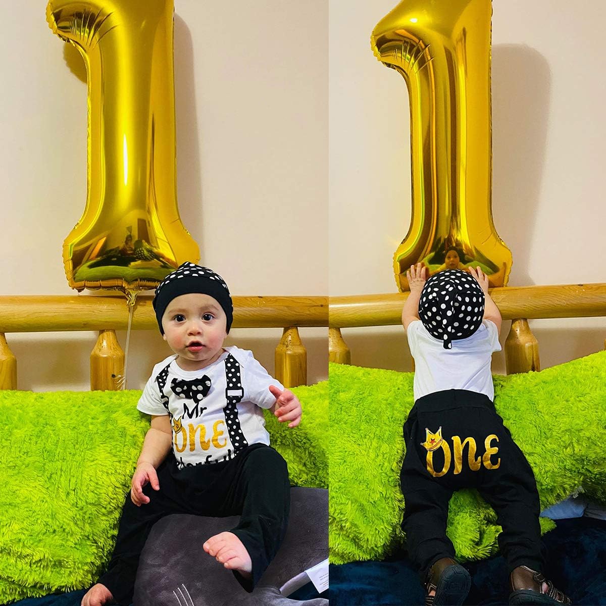 LENSOUS Baby First Birthday Outfit Set