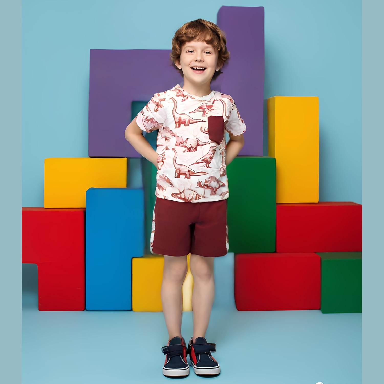 2-7T Toddler Boys Shorts Shirts Set for Summer