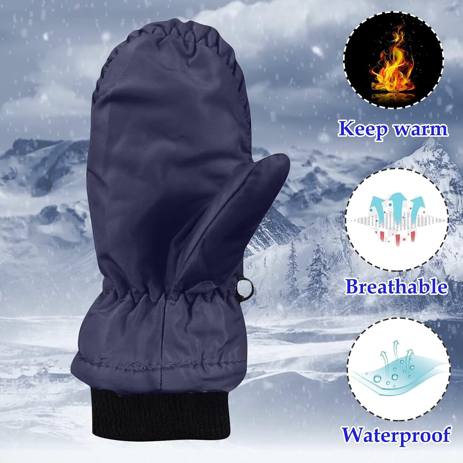 Winter Snow Ski Mitten Gloves
