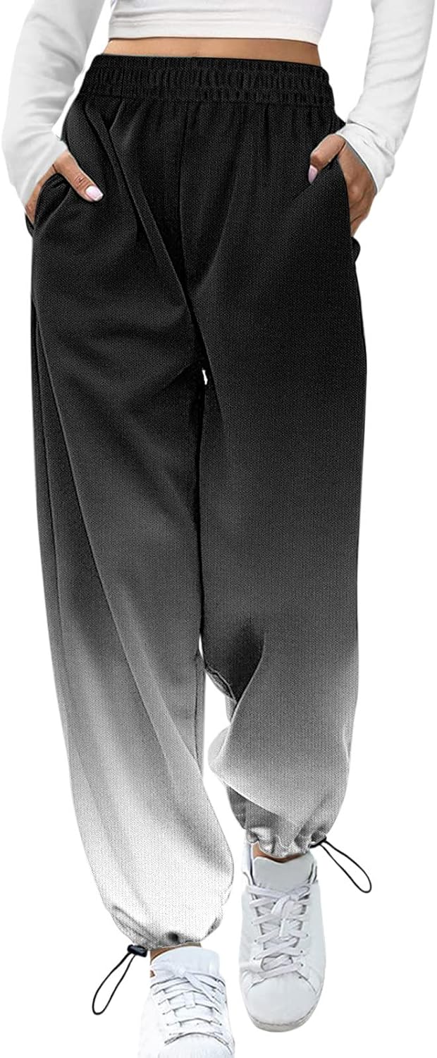 High-Waisted Baggy Workout Joggers for Women