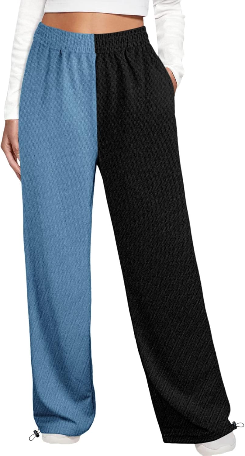 Womens Baggy High Waisted Sweatpants with Pockets 1