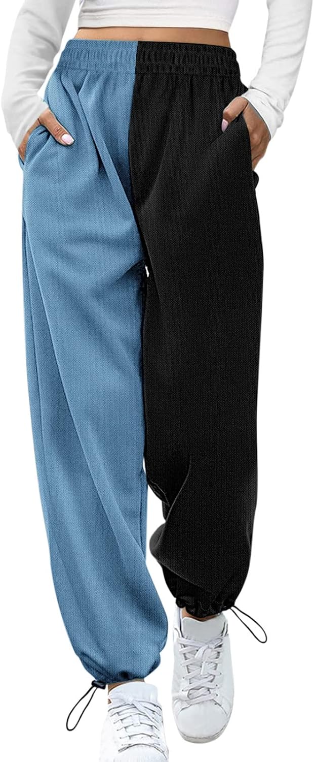 Womens Baggy High Waisted Sweatpants with Pockets 1