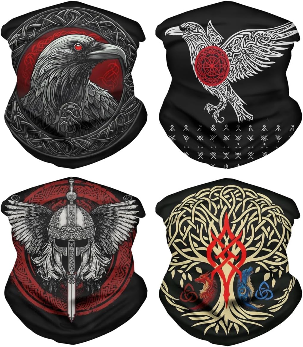 ENLACHIC 3D Viking Totem Balaclava Bandana