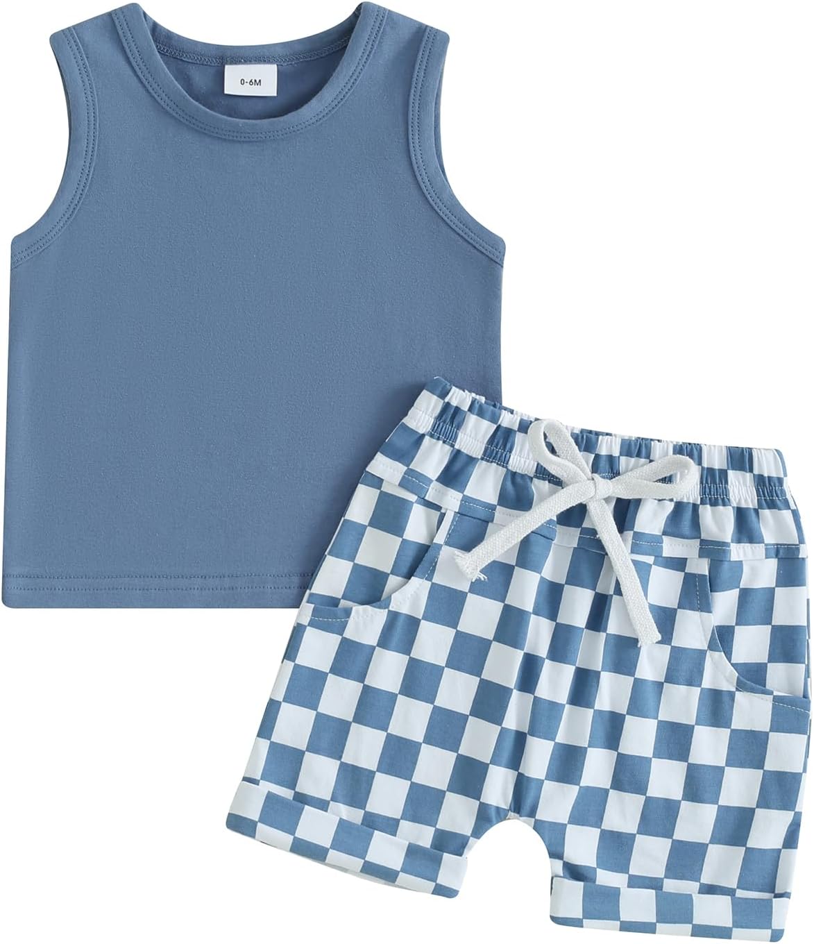 CIYCUIT 2Pcs Baby Boys Summer Beach Outfits Comfortable and Adorable Set