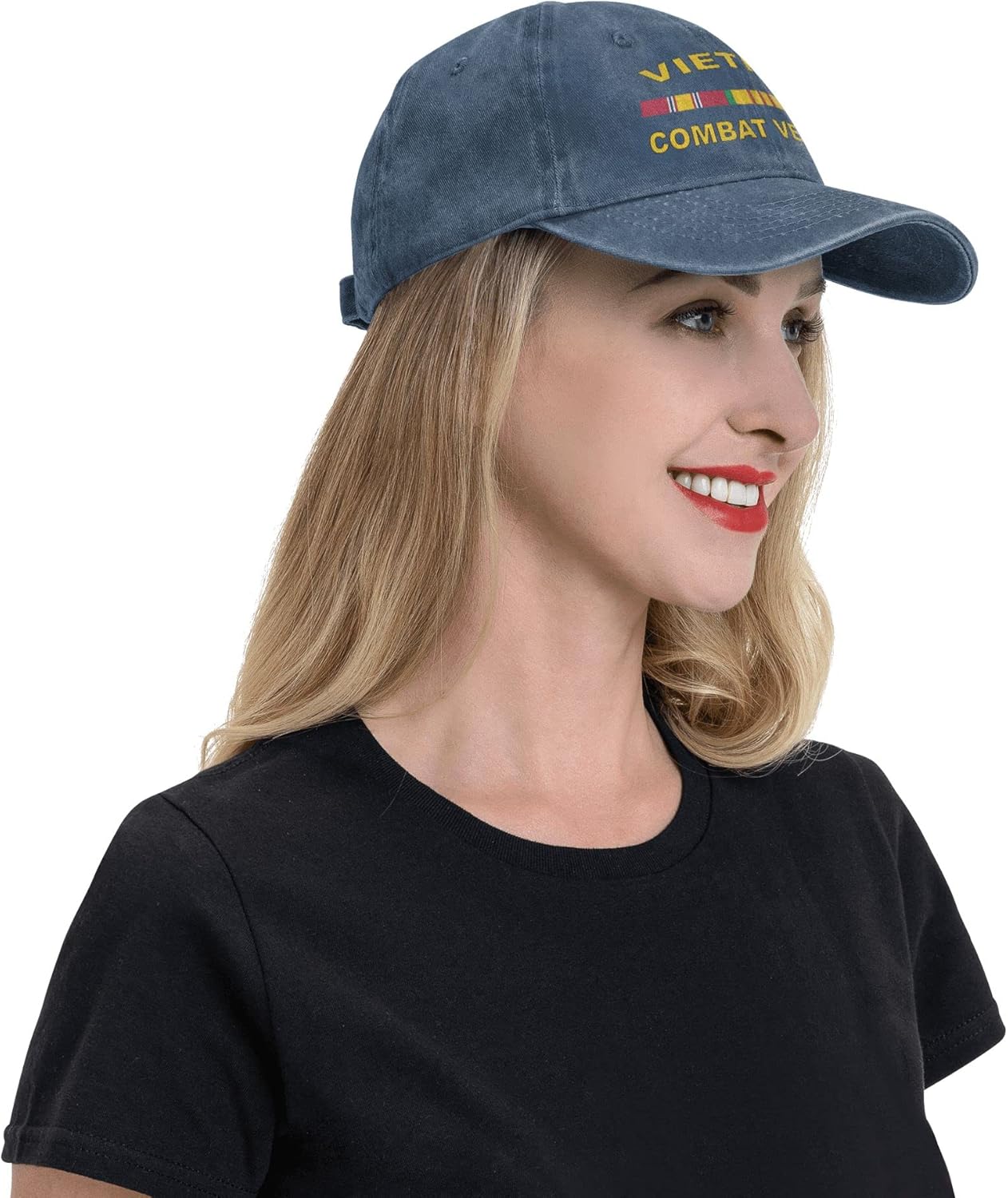Navy Blue Adjustable Baseball Cap for Veterans Accessories