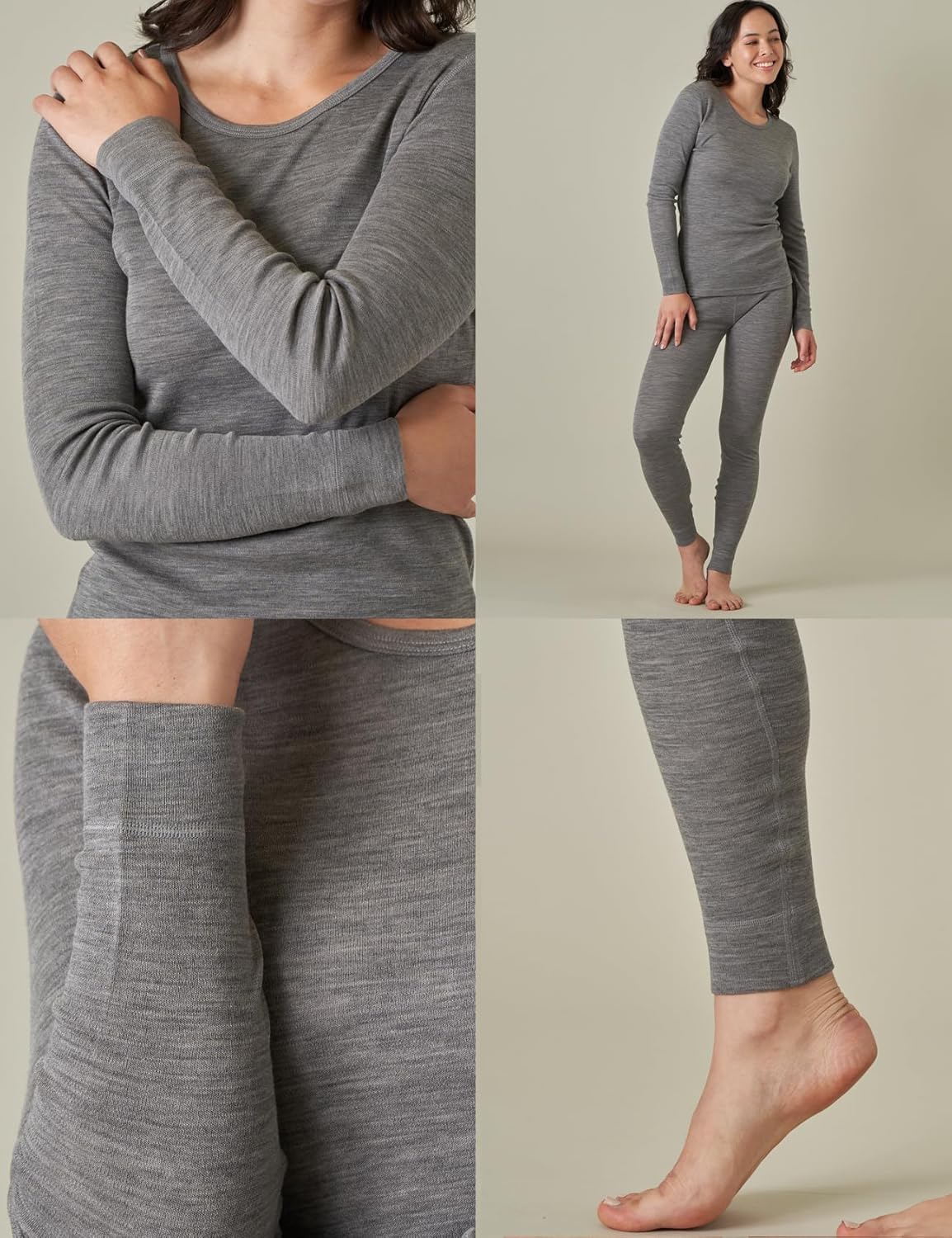 LAPASA Womens Merino Wool Thermal Underwear Set