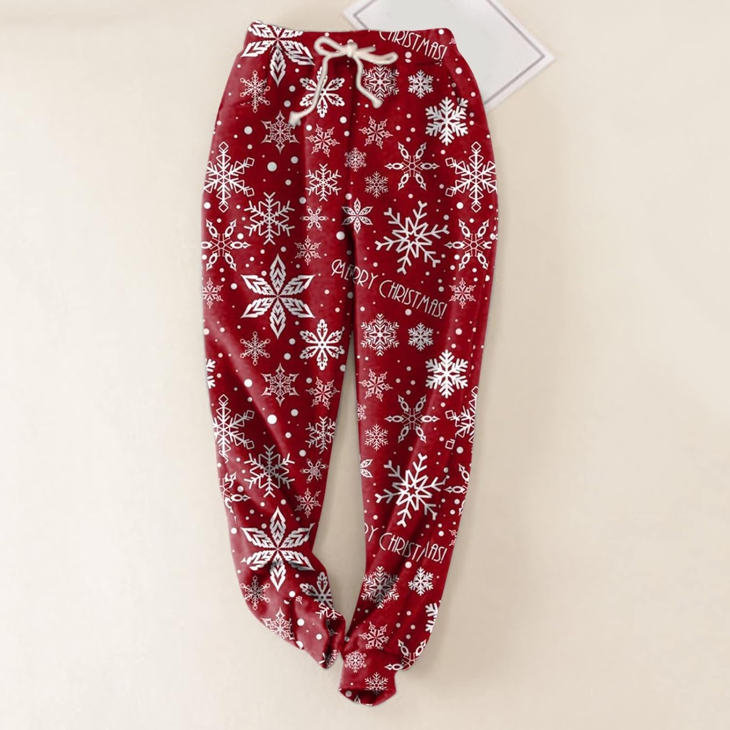 Vivid Christmas High-Waistedilate Pajama Sweatpants