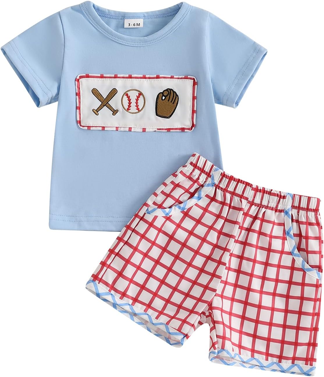 2PCS Summer Toddler Baseball Outfit for Boys