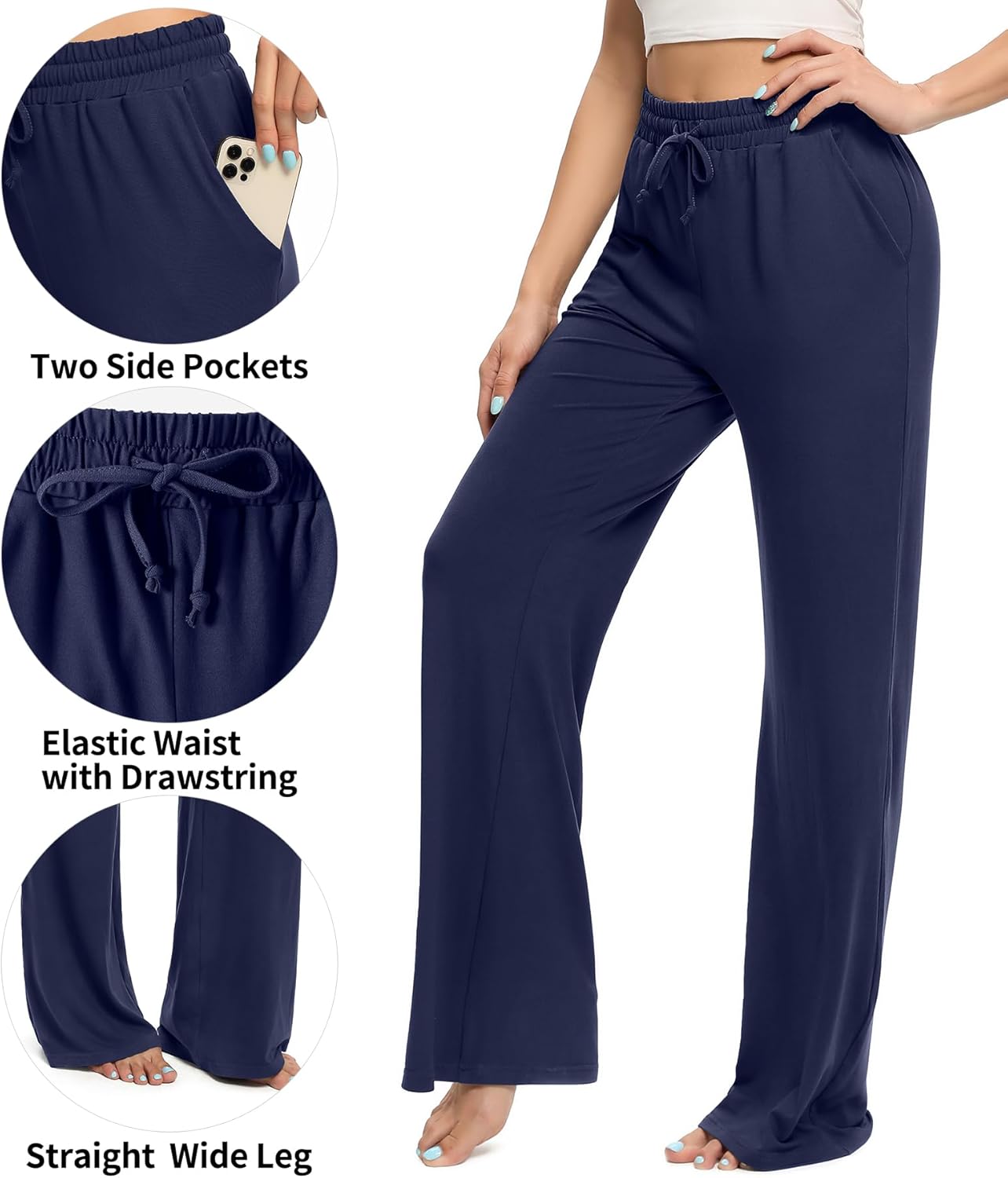 OLIKEME Womens Advanced Wide Leg Workout Pants