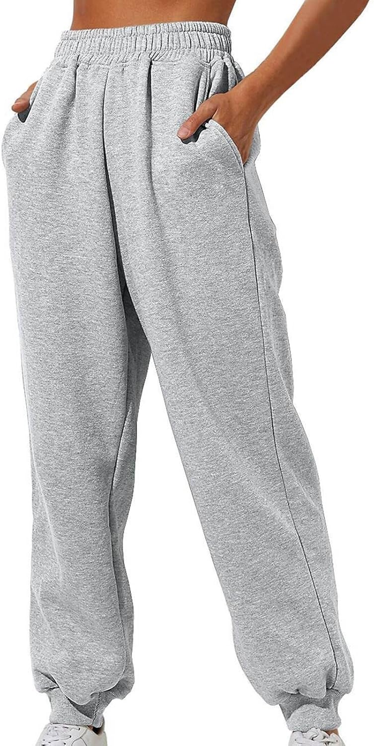 Womens Baggy High-Waisted Cotton Jogger