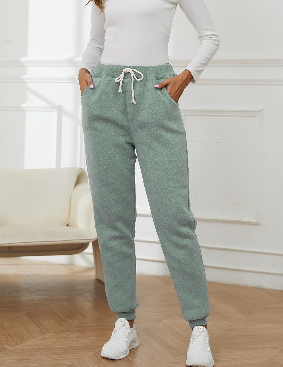 Gihuo Womens Winter Warm Fleece Lined Joggers